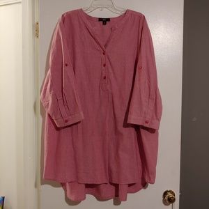 Ellos plus striped Henley tunic 3X NWOT